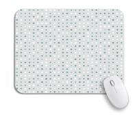 Tapis De Souris Motif À Pois Bleu Bébé Cercle Argenté Abstrait Abstraction Bureau Tapis Souris Moderne Tapis De Souris D'Ordinateur, pour Ordinateur, Ordinateur Portable, 25 x 30cm