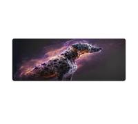 Tapis de Souris Motif Animal Dalmatien Lavable 30x80cm Grand Format Surface Douce et Lisse Base en Caoutchouc antidérapante Tissu Doux et imperméable
