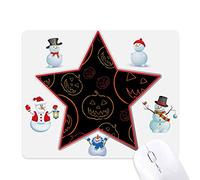 Tapis de souris motif citrouille Halloween Noël bonhomme de neige famille étoile