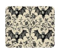 Tapis De Souris Motif De Fleurs De Chauve-Souris Portable Tapis De Gaming Optimisé Souris De Bureau pour Ordinateur Pc Professionnels 25X30Cm