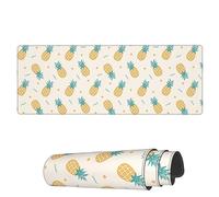 Tapis De Souris Motif De Griffonnage D'Ananas Frais Glissement Facile avec Bord Cousu Tapis De Souris Carré, pour Maison, Jeux, Ordinateur Portable, 80x30cm