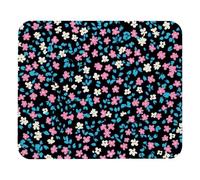 Tapis De Souris Motif De Petites Fleurs Colorées Bureau Tapis Souris Base en Caoutchouc Antidérapante Tapis De Souris D'Ordinateur, pour Maison, Jeux, 25x30cm