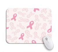 Tapis De Souris Motif De Ruban Rose pour La Sensibilisation Au Cancer du Sein, Symbole De L'Insigne De Charité Tapis De Souris Carré Glissement Facile Tapis Souris, pour Jeux, Maison, 25 x 30cm