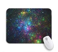 Tapis De Souris Motif Géométrique Abstrait avec des Étincelles Bleues, Violettes, Vertes Et Jaunes Tapis De Souris D'Ordinateur Lavable Tapis De Souris Antidérapant, pour Jeux, 25 x 30cm