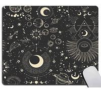 Tapis de souris motif lune, soleil, astronomie, planètes, décoration de bureau pour homme et femme, accessoires de bureau, tapis de souris astrologie étoiles, cadeau pour collègue, tapis de souris