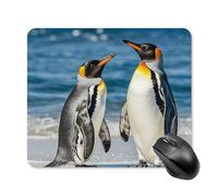 Tapis de souris motif pingouin et mer avec bords cousus, tapis de souris en tissu lavable, tapis de souris en caoutchouc antidérapant, design parfait pour les jeux, ordinateur portable, travail de