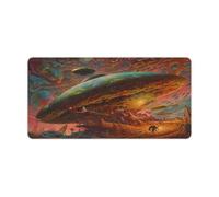 Tapis de Souris Motif Soucoupe Spatiale Extraterrestre Grand Format 30x60cm pour Ordinateur Portable Fournitures de Bureau Accessoires de décoration