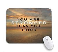 Tapis De Souris Motivation Inspirante Vous Êtes Plus Fort Que Vous Ne Le Pensez Au Coucher du Soleil Tapis De Souris D'Ordinateur Doux Tapis Souris, pour Ordinateur, Maison, 25 x 30cm