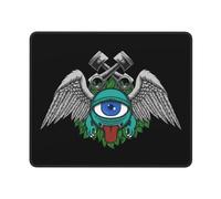 Tapis De Souris Moto du Club Mon-Ster avec des Yeux Tapis De Bureau Anti-Dérapant Souris Tapis Moderne sous-Main pour Clavier Et Souris pour Souris Clavier Pc 25X30Cm