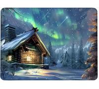 Tapis de Souris Mousepad de Bureau 24 x 20 cm Ultra Mince Tapis Souris avec Bords Cousus Mouse Pad Base en Caoutchouc Antidérapante Lavable Vitesse Précision Améliorées Travail Aurora Cabane w0j-361