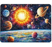 Tapis de Souris Mousepad de Bureau 30 x 25 cm Ultra Mince Tapis Souris avec Bords Cousus Mouse Pad Base en Caoutchouc Antidérapante Lavable Vitesse Précision Améliorées Univers Planète w0j-535