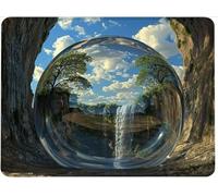 Tapis de Souris Mousepad de Bureau 52 x 25 cm Ultra Mince Tapis Souris avec Bords Cousus Mouse Pad Base en Caoutchouc Antidérapante Lavable Vitesse Précision Améliorées La Planète Cascades w0j-519