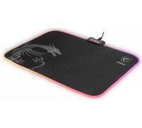 MSI Tapis de souris gaming Agility GD60 RGB – 290×386×10.2mm, tissu, antidérapant, 1,8m, noir/gris