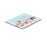 Tapis de souris multicolore Caroline's Treasures Joyeux No l, Chanteurs de No l, Chien suisse, 7,75 x 9,25 cm (BB2375MP)
