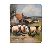 Tapis de souris multicolore en caoutchouc épais avec bord verrouillable pour bureau, jeux, étude et bureau 21,1 x 26,2 cm