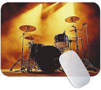 Tapis de Souris Musique 23 x 18 cm, Tapis Souris Gaming Tambour, Mouse Pad avec Base Anti-Dérapante en Caoutchouc, Améliore la Précision et la Vitesse, Petit Portable Mouse Pad pour Gamer M3-734