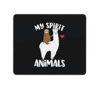 Tapis De Souris My Animal is A Llama Funny Sloths Riding Llama Mousepad Imperméable Accessoires De Jeu Portable Tapis Souris pour Jeu Ordinateur Bureau S