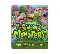 Tapis de souris My Singing Monsters 25 x 30 cm avec bords cousus, base en caoutchouc antidérapante, tissu Lycra lavable - Compatible avec