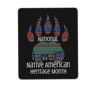 Tapis De Souris National Native American Heritage Month Mouse Pad Comfortable Mousepad Parfait sous-Main pour Claviers Travail Voyage 25X30CM
