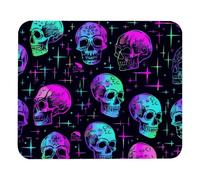Tapis De Souris Neon Skull Head Pattern Accessoires De Jeu Portable Mousepad Imperméable Tapis Souris pour Gaming Ordinateur Travail L