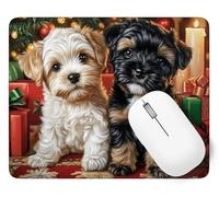 Tapis De Souris Noël Mouse Pad Petit 25 x 21 cm, Animal Tapis Souris Gamer, Base en Caoutchouc Imperméable et Antidérapante, Vous Une Glisse Ultra-Douce et Un Suivi Optimal pour Travail, Jeux p1j-11