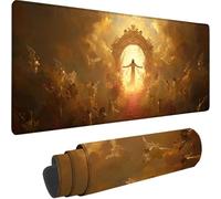 Tapis de Souris Noir 1600x800x3 mm Grand Tapis de Souris XXL Gaming, Ciel Mouse Pad à Bords Cousus, Base en Caoutchouc Antidérapante sous Main Bureau pour Gamer, Ordinateur, PC, Decoration Maison Y-A