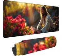 Tapis de Souris Noir 1600x800x3 mm Grand Tapis de Souris XXL Gaming, Homme Mouse Pad à Bords Cousus, Base en Caoutchouc Antidérapante Sous Main Bureau pour Gamer, Ordinateur, PC, Decoration Maison K-C
