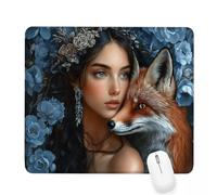 Tapis de Souris Noir,290x240x3mm Tapis de Souris Gamer Femme Mousepad,ase en Caoutchouc Imperméable et Antidérapante,Carré Cabine Mouse Pad avec Bords Surpiqués,pour Bureau Décoration Cadeaux J-438