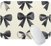 Tapis de Souris Noir 35 x 30 cm, Tapis Souris Gaming Arc, Mouse Pad avec Base Anti-Dérapante en Caoutchouc, Améliore la Précision et la Vitesse, Petit Portable Mouse Pad pour Gamer, Bureau M3-894