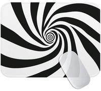 Tapis de Souris Noir et Blanc 60 x 40 cm, Tapis Souris Gaming Géométrie, Mouse Pad avec Base Anti-Dérapante en Caoutchouc, Améliore la Précision et la Vitesse, Petit Mouse Pad pour Gamer M3-996