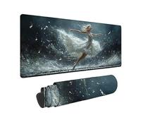 Tapis de Souris Noir Et Blanc 700 x 300 x 3MM Tapis de Souris Gamer Fille Au Piano, Accessoire Bureau Travail Grand avec Base en Caoutchouc Antidérapant Surface, Gaming Accessoire pour Gamer -TL197L