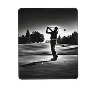 Tapis de souris noir et blanc avec impression ondulée, tapis de souris de jeu, tapis de souris d'ordinateur pour ordinateur portable, souris, 10 x 12 pouces bureau 27,9 x 22,5 cm