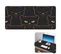 Tapis de souris noir mat antidérapant et imperméable pour coiffeuse, tapis de souris de jeu, accessoires de bureau, décoration d'intérieur, protection de table (42 x 90 cm)