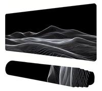 Tapis De Souris noir Mouse Pad XXL 700x300x3mm, géographie Tapis Souris Gamer, Caoutchouc Antidé Rapante Lavable Approprié, Bords Surpiquás Tapis de Bureau pour Maison/Bureau Decoration, Cadeau J1-607