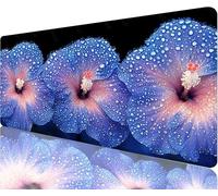 Tapis de Souris Noir Tapis de Souris Gaming xxl 1000x500x3mm, Fleurs Mouse Pad Imperméable et Antidérapant les Bords à Double Couture Assurent Durabilité, Tandis Tissu Microfibre Cadeaux Homme N1-1055