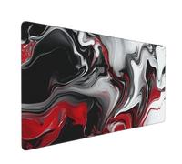 Tapis de Souris Noir XXL 700x300 mm Tapis de Souris Gaming Antidérapant Desk Mat avec Bord Verrouillable, Imperméable Grand Mouse Pad Convient pour Bureau, Maison et Salle de Jeux (Rouge) 2S-365