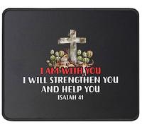 Tapis De Souris Not Fear Isaiah 41:10 Verse Religious Quotes Christianty Mouse Pad Doux sous-Main Parfait Tapis De Bureau pour Claviers Travail Voyage 25X30CM