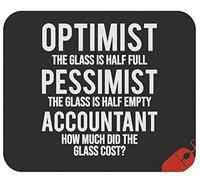 Tapis De Souris Novelty Accounting Cost Accountant Glass Gag Mousepad Comfortable sous-Main Anti-Dérapant Tapis De Bureau pour Travail Voyage Table 25X30CM