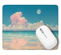 Tapis De Souris Nuage Mouse Pad Petit 60 x 40 cm, Plage Tapis Souris Gamer, Base en Caoutchouc Imperméable et Antidérapante, Offrez-Vous Une Glisse Ultra-Douce et Un Suivi Optimal Jeux p1j-899