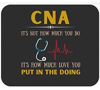 Tapis De Souris Nurse Nurse CNA is How Much Love You Put Mousepad Anti-Dérapant Tapis De Bureau Comfortable sous-Main pour Table Voyage Travail 25X30CM