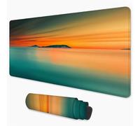 Tapis de Souris Océan Tapis de Souris XXL 600x300 mm Orange sous Main Bureau avec Surface Imperméable et Base Antidérapante, Mouse Pad pour Bureau, Ordinateur, Améliore Précision et Vitesse 3Y-15