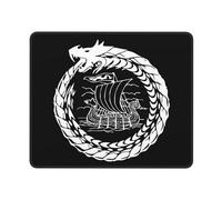 Tapis De Souris Odin Viking Tales Viking Ships Norsemen Tapis De Bureau Anti-Dérapant sous-Main Comfortable Mouse Pad pour Voyage Claviers Travail 25X30CM