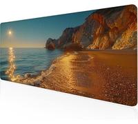 Tapis De Souris Or,Sous Main Bureau Rive Tapis De Souris XXL Gaming 1000x400x3mm Protege Bureau Avec Base AntidéRapante,Design Durable Et ImperméAble Tissu Texturé Microtissu AméLiore PréCision Y1-23