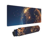 Tapis de Souris Or Tapis de Souris XXL 1000x500x3mm Terre Mousepad, Mouse Pad avec Bords Surpiqués Base et Caoutchouc Antidérapante pour Bureau/Maison Decoration Bureau Desk, Cadeau Femme 0E-520