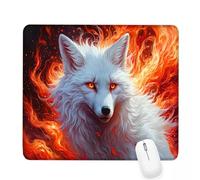 Tapis de Souris Orange,Renard Tapis de Souris Gamer 240x200x3mm Bords Cousus,Haute Précision et Vitesse avec Bords Cousus et Base en Caoutchouc Antidérapante Mouse Pad Femme,pour Bureau,Gaming J-165
