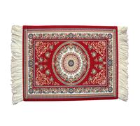 Tapis de souris oriental pour bureau à domicile, inspiré des tapis persans traditionnels en laine noués à la main, en microfibre effet velours