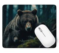 Tapis De Souris Ours Mouse Pad Petit 25 x 21 cm, Animal Tapis Souris Gamer, Base en Caoutchouc Imperméable et Antidérapante, Offrez-Vous Une Glisse Ultra-Douce et Un Suivi Optimal Jeux p1j-934