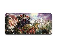 Tapis de Souris Overlord 900x400mm Tapis de Souris XXL Multifonction Gaming Mousepad XXL Grand sous Main, Anime Souris 3mm Bureau Anti-Glissant Surface Texturée pour Ordinateur, Q