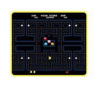 Konix Pac-Man Tapis de Souris Gaming 32 x 27 cm - Surface en Silicone 3D Ultra Fine - Base antidérapante en Caoutchouc - Noir et Jaune