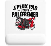 Tapis de Souris Palefrenier J'peux Pas | Tapis Ergonomique 22 × 18 cm Repose-Poignet Mousse | Bureau Télétravail Études | Idée Cadeau Écurie Collègue Noël